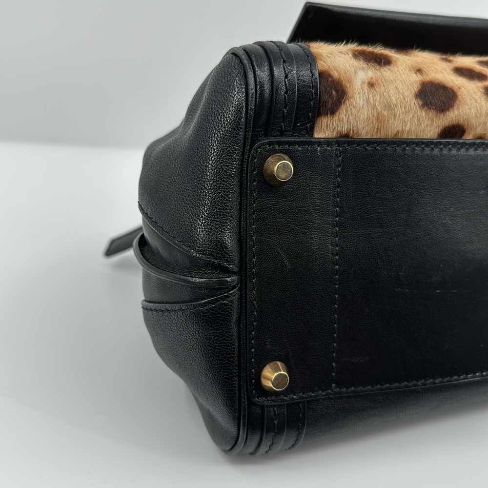 Authenticated Chloe Leopard Alice 2 Way Handbag- Black - Picture 9 of 17